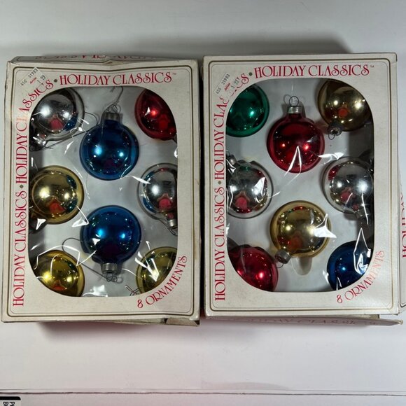 16 (15) Holiday Classics Glass Christmas Tree Ornaments Bradford Novelty *READ* - Picture 1 of 13